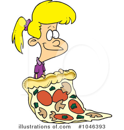 Royalty-Free (RF) Pizza Clipart Illustration by toonaday - Stock Sample #1046393