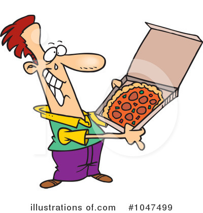 Royalty-Free (RF) Pizza Clipart Illustration by toonaday - Stock Sample #1047499