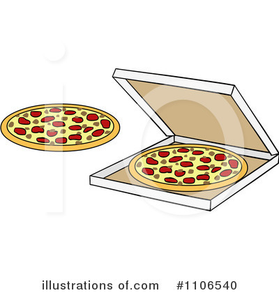 Royalty-Free (RF) Pizza Clipart Illustration by Cartoon Solutions - Stock Sample #1106540