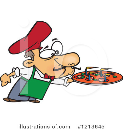 Royalty-Free (RF) Pizza Clipart Illustration by toonaday - Stock Sample #1213645