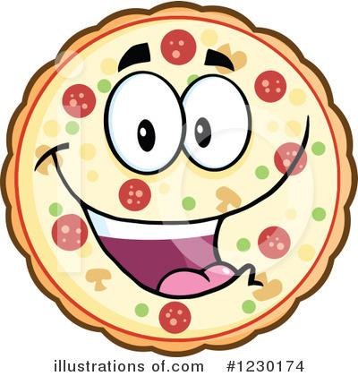 Royalty-Free (RF) Pizza Clipart Illustration by Hit Toon - Stock Sample #1230174
