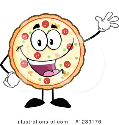 Royalty-Free (RF) Pizza Clipart Illustration by Hit Toon - Stock Sample #1230176