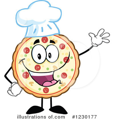 Royalty-Free (RF) Pizza Clipart Illustration by Hit Toon - Stock Sample #1230177