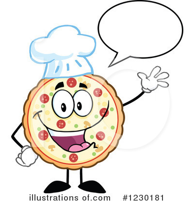 Royalty-Free (RF) Pizza Clipart Illustration by Hit Toon - Stock Sample #1230181