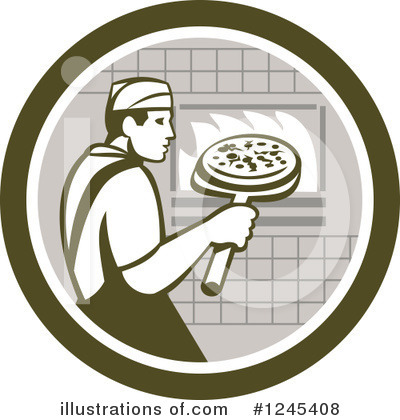 Royalty-Free (RF) Pizza Clipart Illustration by patrimonio - Stock Sample #1245408