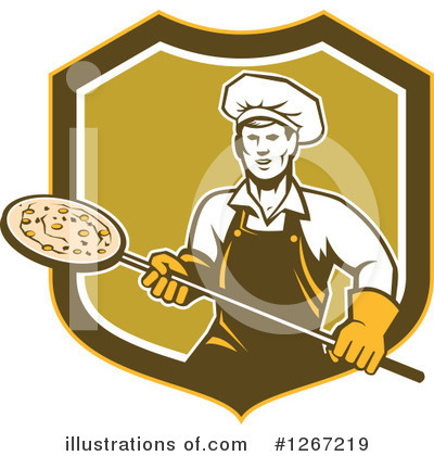 Royalty-Free (RF) Pizza Clipart Illustration by patrimonio - Stock Sample #1267219