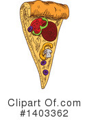 Pizza Clipart #1403362 by Vector Tradition SM