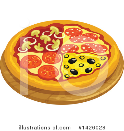Royalty-Free (RF) Pizza Clipart Illustration by Vector Tradition SM - Stock Sample #1426028