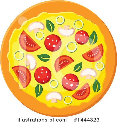 Royalty-Free (RF) Pizza Clipart Illustration by Vector Tradition SM - Stock Sample #1444323