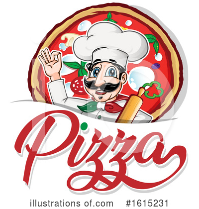 Royalty-Free (RF) Pizza Clipart Illustration by Domenico Condello - Stock Sample #1615231