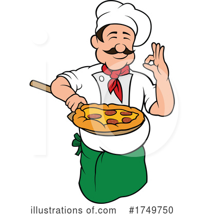 Pizza Chef Clipart #1749750 by dero
