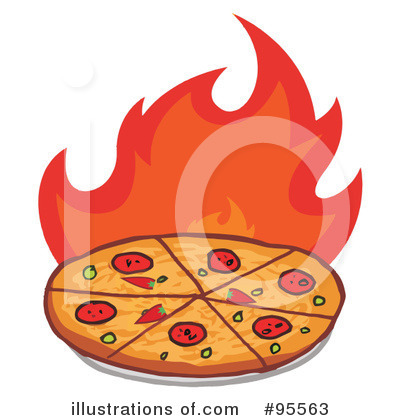 Royalty-Free (RF) Pizza Clipart Illustration by Hit Toon - Stock Sample #95563