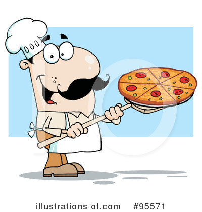 Royalty-Free (RF) Pizza Clipart Illustration by Hit Toon - Stock Sample #95571