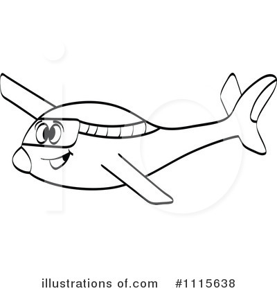 Royalty-Free (RF) Plane Clipart Illustration by Andrei Marincas - Stock Sample #1115638