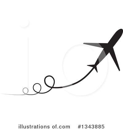 Royalty-Free (RF) Plane Clipart Illustration by ColorMagic - Stock Sample #1343885