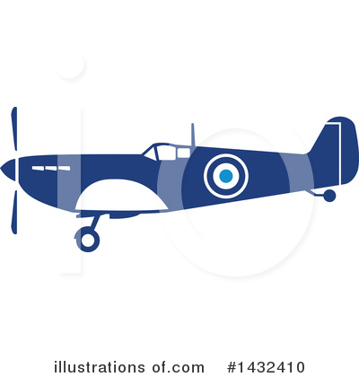 Royalty-Free (RF) Plane Clipart Illustration by patrimonio - Stock Sample #1432410