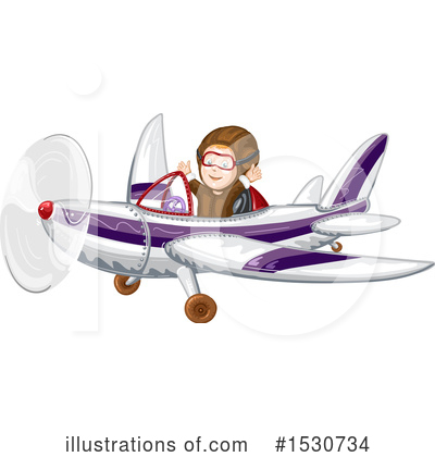 Royalty-Free (RF) Plane Clipart Illustration by merlinul - Stock Sample #1530734
