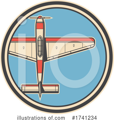 Royalty-Free (RF) Plane Clipart Illustration by Vector Tradition SM - Stock Sample #1741234