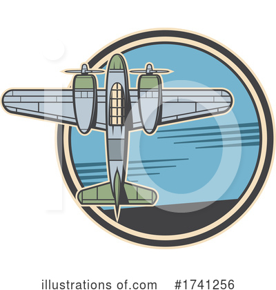 Royalty-Free (RF) Plane Clipart Illustration by Vector Tradition SM - Stock Sample #1741256