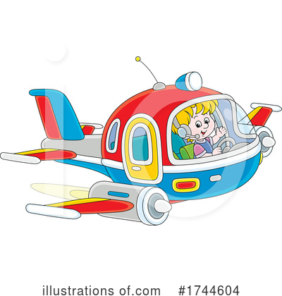 Royalty-Free (RF) Plane Clipart Illustration by Alex Bannykh - Stock Sample #1744604