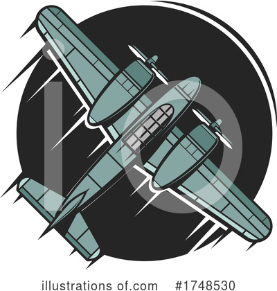Royalty-Free (RF) Plane Clipart Illustration by Vector Tradition SM - Stock Sample #1748530
