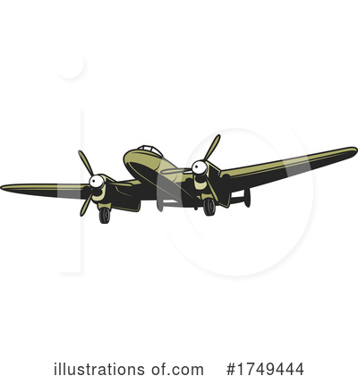 Royalty-Free (RF) Plane Clipart Illustration by Vector Tradition SM - Stock Sample #1749444