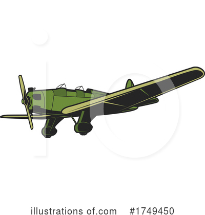 Royalty-Free (RF) Plane Clipart Illustration by Vector Tradition SM - Stock Sample #1749450