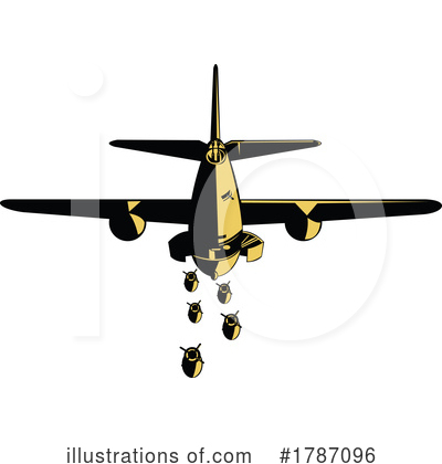 Royalty-Free (RF) Plane Clipart Illustration by patrimonio - Stock Sample #1787096