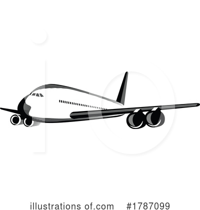 Royalty-Free (RF) Plane Clipart Illustration by patrimonio - Stock Sample #1787099
