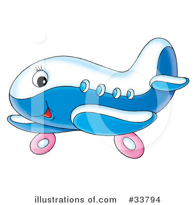 Royalty-Free (RF) Plane Clipart Illustration by Alex Bannykh - Stock Sample #33794
