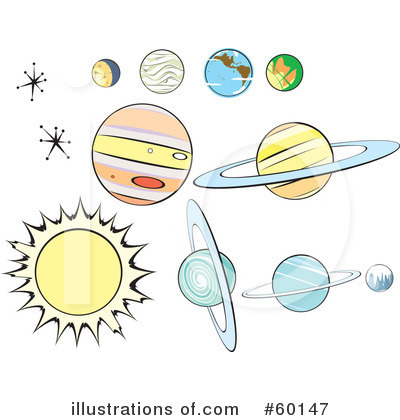 Royalty-Free (RF) Planets Clipart Illustration by xunantunich - Stock Sample #60147