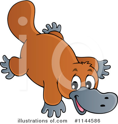 Royalty-Free (RF) Platypus Clipart Illustration by visekart - Stock Sample #1144586