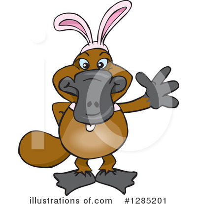 Royalty-Free (RF) Platypus Clipart Illustration by Dennis Holmes Designs - Stock Sample #1285201