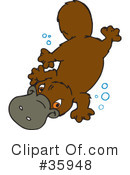 Platypus Clipart #35948 by Dennis Holmes Designs