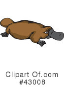 Platypus Clipart #43008 by Dennis Holmes Designs