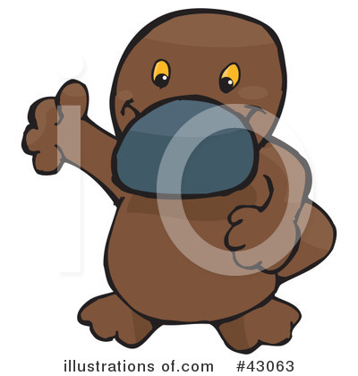Royalty-Free (RF) Platypus Clipart Illustration by Dennis Holmes Designs - Stock Sample #43063