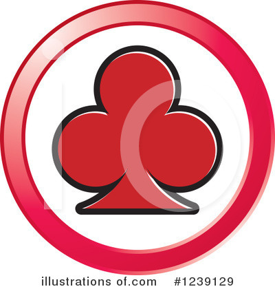 Royalty-Free (RF) Playing Card Club Clipart Illustration by Lal Perera - Stock Sample #1239129