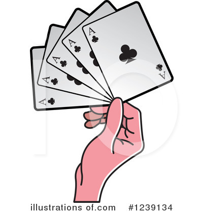 Royalty-Free (RF) Playing Card Club Clipart Illustration by Lal Perera - Stock Sample #1239134