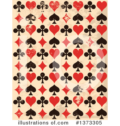 Royalty-Free (RF) Playing Card Suit Clipart Illustration by Pushkin - Stock Sample #1373305