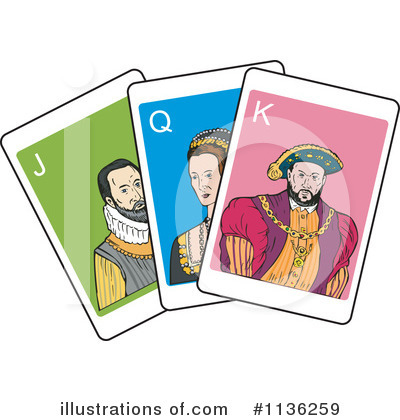 Royalty-Free (RF) Playing Cards Clipart Illustration by patrimonio - Stock Sample #1136259