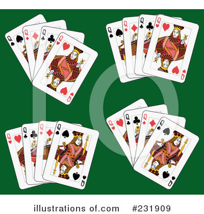 Royalty-Free (RF) Playing Cards Clipart Illustration by Frisko - Stock Sample #231909