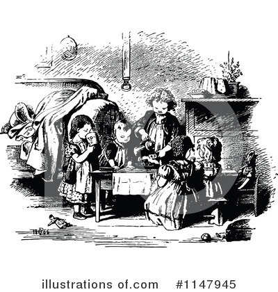 Tea Time Clipart #1147945 by Prawny Vintage