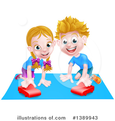 Royalty-Free (RF) Playing Clipart Illustration by AtStockIllustration - Stock Sample #1389943