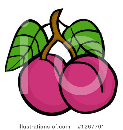 Royalty-Free (RF) Plum Clipart Illustration by LaffToon - Stock Sample #1267701