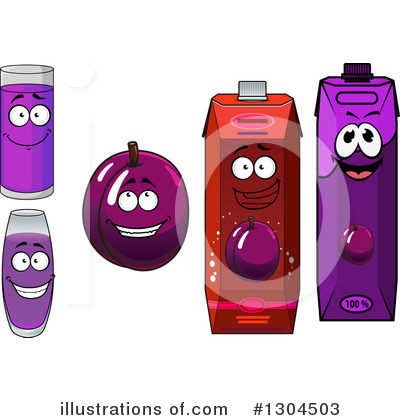 Royalty-Free (RF) Plum Clipart Illustration by Vector Tradition SM - Stock Sample #1304503