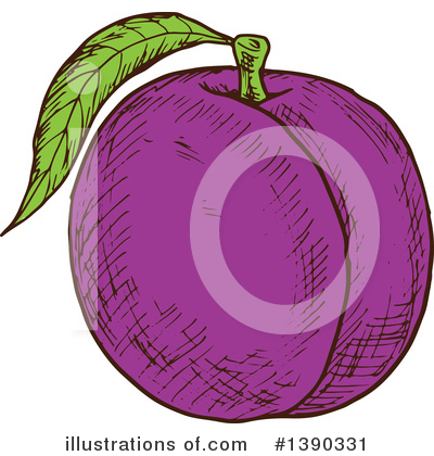 Royalty-Free (RF) Plum Clipart Illustration by Vector Tradition SM - Stock Sample #1390331