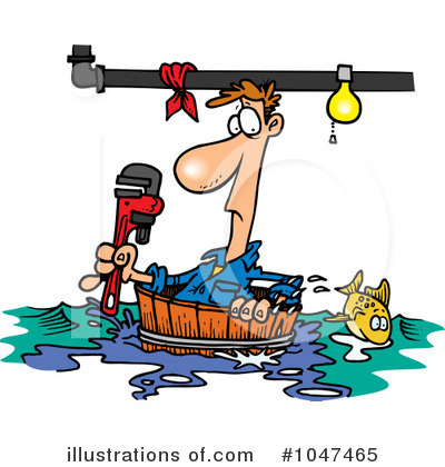Royalty-Free (RF) Plumber Clipart Illustration by toonaday - Stock Sample #1047465