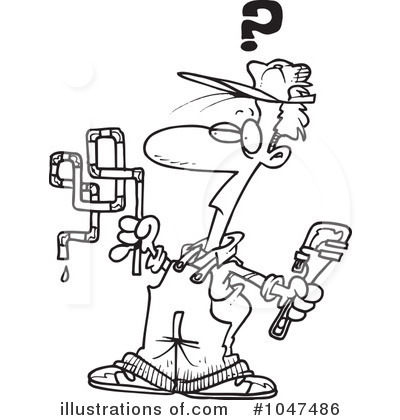 Royalty-Free (RF) Plumber Clipart Illustration by toonaday - Stock Sample #1047486