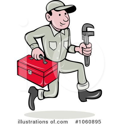 Royalty-Free (RF) Plumber Clipart Illustration by patrimonio - Stock Sample #1060895