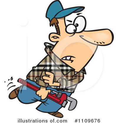 Royalty-Free (RF) Plumber Clipart Illustration by toonaday - Stock Sample #1109676